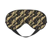 Eye Masks for Sleep Double-Sided, Gold Cosmic Sky Print Sleep Masks for Women and Men, Blackout Eye Covers for Travel/Sleeping