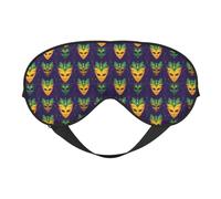 Eye Masks for Sleep Double-Sided, Golden Green Masquerade Print Sleep Masks for Women and Men, Blackout Eye Covers for Travel/Sleeping