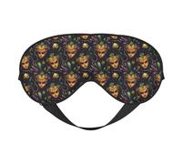 Eye Masks for Sleep Double-Sided, Gothic Masquerade Gold Print Sleep Masks for Women and Men, Blackout Eye Covers for Travel/Sleeping