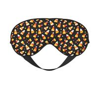 Eye Masks for Sleep Double-Sided, Halloween Candy Corn Print Sleep Masks for Women and Men, Blackout Eye Covers for Travel/Sleeping