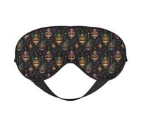 Eye Masks for Sleep Double-Sided, Purple Masquerade Pattern Print Sleep Masks for Women and Men, Blackout Eye Covers for Travel/Sleeping