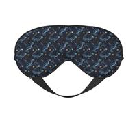Eye Masks for Sleep Double-Sided, Starry Sky Lizard Print Sleep Masks for Women and Men, Blackout Eye Covers for Travel/Sleeping