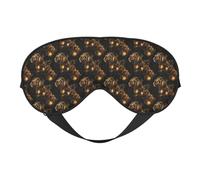 Eye Masks for Sleep Double-Sided, Steampunk Tiger Print Sleep Masks for Women and Men, Blackout Eye Covers for Travel/Sleeping