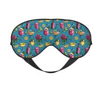 Eye Masks for Sleep Double-Sided, Summer Juice Print Sleep Masks for Women and Men, Blackout Eye Covers for Travel/Sleeping