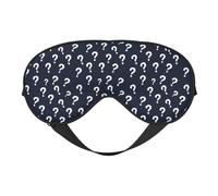 Eye Masks for Sleep Double-Sided, White Question Mark Print Sleep Masks for Women and Men, Blackout Eye Covers for Travel/Sleeping