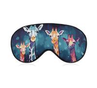 Eye Masks Travel Blackout Cooling & Relaxing Sleep Masks Zero Eye Pressure Night Colorful Giraffe Fans Lovers Printed Blindfold Soft and Cute with Adjustable Strap