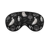 Eye Masks Travel Blackout Cooling & Relaxing Sleep Masks Zero Eye Pressure Night Halloween Goth Printed Blindfold Soft and Cute with Adjustable Strap