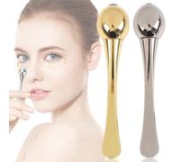 Eye Massage Roller - 2Pcs Eye Cream Spoon for Dark Circles and Puffiness - Eye's Cream Makeup Spatula for Anti Wrinkle Aging Fatigue Relief