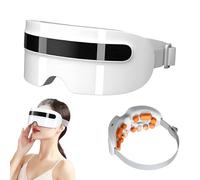 Eye Massager, 2000 mAh Rechargeable Heated Eye Mask with 3 Levels Adjustable Nano Steam Atomization Function, 3 in 1 Massage Mask with 5 Massage Modes and Hot Compress Function for Tired Eyes