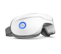 Eye Massager with Heat, Latumab Eye Therapy Massager with Compression, Vibration, Bluetooth Music, 5 Modes Rechargeable, for Relieve Eye Strain Dark Circles Eye Bags Dry Eyes Improve Sleep, White