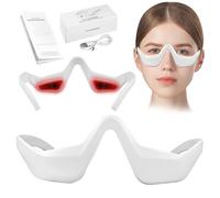 Eye Microcurrent Goggles Device,EMS Microcurrent Eye Protector,Micro-Current 3D Vibration Eye Massager for Reduce Dark Circles Puffiness Wrinkles Relax Eye,Under Eye Red Light Therapys