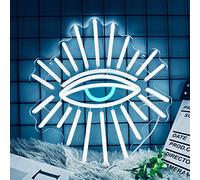 Eye Neon Signs for Bedroom Wall Decor, LED Neon Light Signs for Living Room, Men Cave Decoration, USB Powered Neon Sign Gift for Wedding Birthday Halloween Christmas Party(11.8x13in) (White)