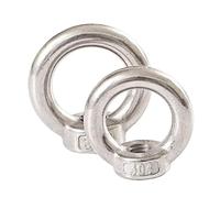 Eye Nuts,5PCS/10PCS 304 Stainless Steel Lifting Ring nut M3 M4 M5 M6 M8 M10 M12 M14-M30 M36 M42 M48(M8,10pcs)