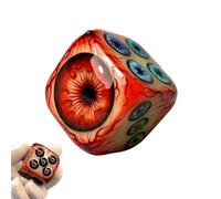 Eye of Cthulhu Dice, Handcrafted Eye of Cthulhu D6 Dice, Handmade Gothic Dark Horror Eyes Dices Decoration, Dark Fantasy and Cthulhu’s Themed Dices, Gift for Spooky Lovers (1PC)