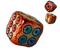 Eye of Cthulhu Dice, Handcrafted Eye of Cthulhu D6 Dice, Realistic Fantasy Gothic Dark Horror Eyes Dices Decoration Gift for Spooky Lovers (1Pcs)