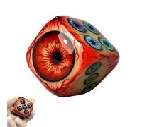 Eye of Cthulhu - Roll with the Gaze of the Ancient Ones Dice, Cthulhu Realistic Eye Six-Sided Dice, Gothic and Punk Dices with Bloodshot Eyeball Design Decoration Gift for Spooky Lovers (A#)