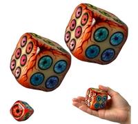 Eye of Cthulhu-Roll with the Gaze of the Ancient Ones Dice, Handcrafted Cthulhu Realistic Eye Six-Sided Dice,Gothic and Punk Dices with Bloodshot Eyeball,Decoration Gift for Spooky Lovers