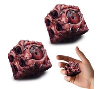 Eye of Fate Dice, Unique Eye of Destiny Dice with Realistic Eyeball Design Representing The Dices Point, Scary Dark Gothic Game Dices for Role Playing and Halloween Decorations Table Decor (2 PCS)