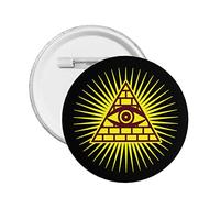 Eye of god All Seeing Eye of Horu Button Pins Buttons Badges Pins for Women Men Round Badges Brooch pin Button Pins Brooch pins for Men 1 PCS