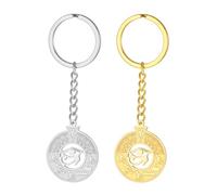 Eye of Horus Keychain Ankh Cross Key of Life Scarab Keyring Ancient Egyptian Cartouche Amulet Egypt Symbol Jewelry (silver+gold)