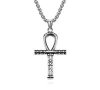 Eye of Horus Necklace for Men Stainless Steel Pendant Religious Necklaces Protection Ancient Egyptian Jewelry Gifts, Paper, No Gemstone