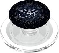 Eye of Horus Sacred Geometry Moon Phases Design PopSockets PopGrip for MagSafe
