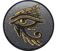 Eye of Horus Sew on Patch - Healing Energy and Amulet Iron on Patches from Old Egypt Civilization - Upgrade Clothing Designer Patches for All Fabrics | 80X80 mm