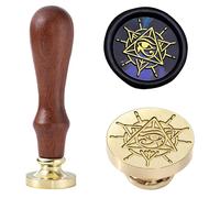 Eye of Horus Wax Seal Stamp - 0.98 Inch (25mm) Brass Removable Amulet Stamp to Distinguish Good from Evil and Defend Health and Happiness