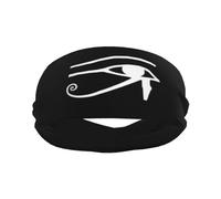 Eye of RA Horus Egyptian God Sports Sweatbands for Men Women Non Slip Elastic Wristbands Headbands for Basketball Tennis Workout Gym Yoga Absorbent Breathable (Black)