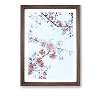Eye of The Cherry Blossom Tree Painting Framed Print | A2 Walnut Framed Wall Art | Ready to Hang | Modern Floral Picture | Living Room Bedroom Lounge Office