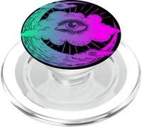 Eye of the Cosmos - Vintage Mystical Moon & Eye Art PopSockets PopGrip for MagSafe
