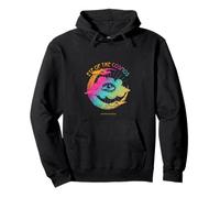 Eye of the Cosmos - Vintage Mystical Moon & Eye Art Pullover Hoodie