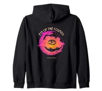Eye of the Cosmos - Vintage Mystical Moon & Eye Art Zip Hoodie