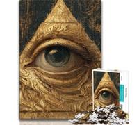 Eye of The Egyptian Pyramid Jigsaw Puzzles for Adults Teenagers Jigsaws Puzzle,Help The Brain Exercise Addictive Toys to Cultivate Patience Great Gift 50x75cm