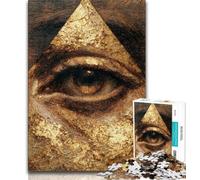 Eye of The Egyptian Pyramid Jigsaw Puzzles for Adults Teenagers Jigsaws Puzzle,Help The Brain Exercise Addictive Toys to Cultivate Patience Great Gift 38x26cm