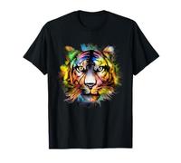 Eye of the Tiger Face Mens Womens Kids Watercolor Style T-Shirt