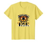 Eye of The Tiger: Fierce Feline Spirit T-Shirt, Kids, Lemon, 6 Years