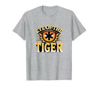 Eye of The Tiger: Fierce Feline Spirit T-Shirt, Men, Heather Grey, S