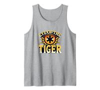 Eye of The Tiger: Fierce Feline Spirit Tank Top, Men, Heather Grey, S
