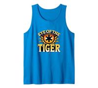 Eye of The Tiger: Fierce Feline Spirit Tank Top, Men, Sapphire, M