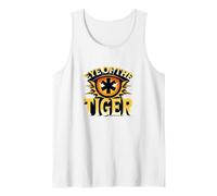 Eye of The Tiger: Fierce Feline Spirit Tank Top, Men, White, L
