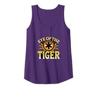 Eye of The Tiger: Fierce Feline Spirit Tank Top, Women, Purple, XL