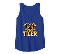 Eye of The Tiger: Fierce Feline Spirit Tank Top, Women, Royal Blue, XXL