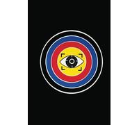 EYE ON THE TARGET Notebook: LINED paper, 120 page 6”x9” wide/legal ruled composition pad with POP ART cover for school, college, English, science, ... like to stay between the lines: Structured