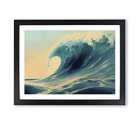 Eye Opening Ocean Wave Framed Print | A3 Black Framed Wall Art | Ready to Hang | Modern Nautical Picture | Living Room Bedroom Lounge Office