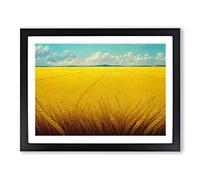 Eye Opening Wheat Field Framed Print | A2 Black Framed Wall Art | Ready to Hang | Modern Nature Picture | Living Room Bedroom Lounge Office