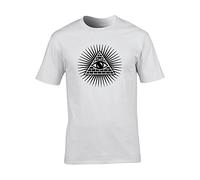 Eye OR PROVINDECE- The All Seeing Eye- Strong Graphic Image Men's T-Shirt from Fat Cuckoo White