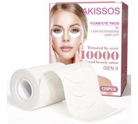 Eye Pads for Eyelash Extensions - Akissos 125 Pcs Premium White Foam Under Eye Pads, Eyelash Pads for Lash Extension | Lift | Tint | Remove, Lash Tech Must Haves Lash Extension Kit, Lint Free No Latex