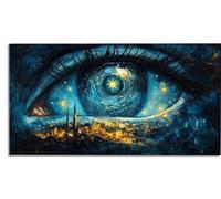 Eye Paint by Numbers for Adults, DIY Paint by Numbers Abstract Oil Painting Kit for Children Beginner with Brushes and Acrylic Pigment, 90x180cm Large Canvas Wall Art Paintings, Room Decor -9349