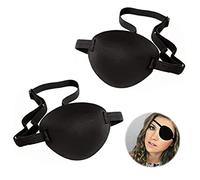 Eye Patch,AWAVM 2PCS Adjustable Eye Patches, Medical Eye Patch, Amblyopia Lazy Eye Patches for Left or Right Eyes, Black